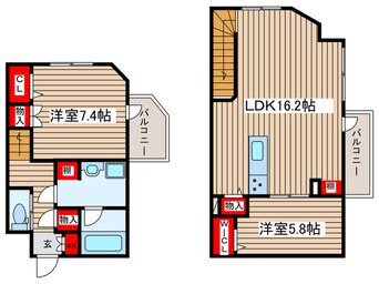 間取図 仮)運河通マンション