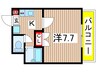 ウィルトゥース瑞穂 1Kの間取り