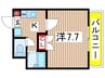 ウィルトゥース瑞穂 1Kの間取り