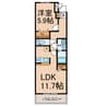レジデンス 1LDKの間取り