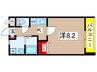 横峯ヒルズ 1Kの間取り