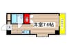 オオサワハイツ 1Rの間取り