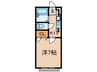 アム－ルＮｏｒｔｈ 1Kの間取り