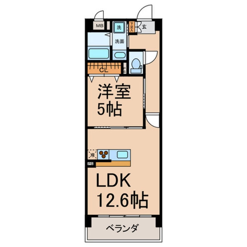 間取図 Ｍａｓｈｕ春日