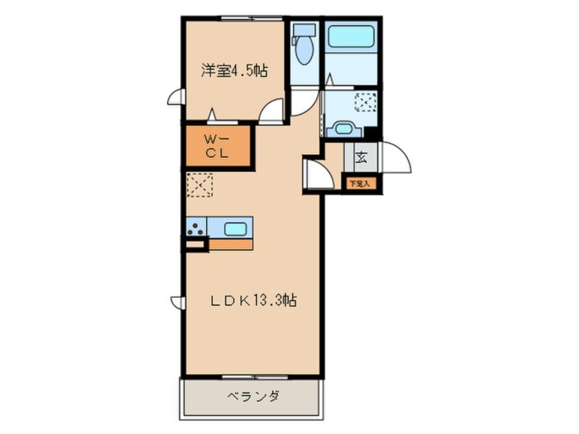 間取図 パライソ熱田六番町B棟