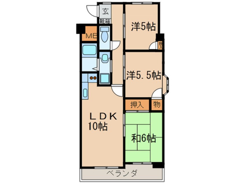 間取図 黒川ターミナルハイツ