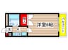 NF　GRAN　高畑 1Kの間取り