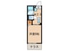 エトワール 1Kの間取り