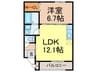 ルシクラージュ 1LDKの間取り
