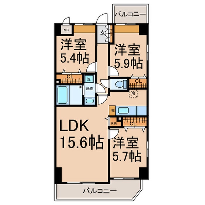 間取り図 Ｋｚ ＳＱＵＡＲＥ