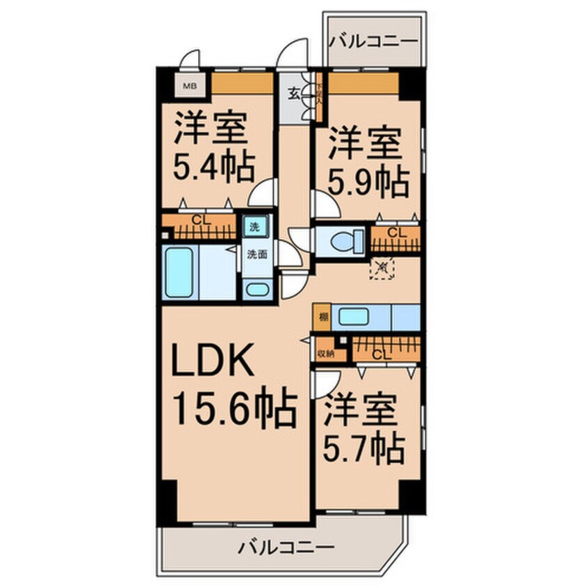 間取図 Ｋｚ ＳＱＵＡＲＥ