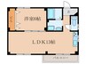 ハウス北屋敷 1LDKの間取り