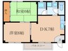 ハウス北屋敷 2DKの間取り