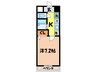 ソレイユ東海通 1Kの間取り