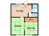 コーポ北島 2Kの間取り