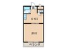 ロイヤルコート森 1DKの間取り