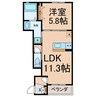 アイリスコート 1LDKの間取り