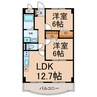 メゾンうちこし 2LDKの間取り