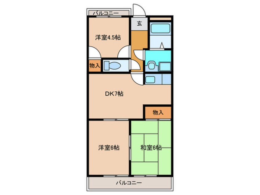 間取図 サンパル戸崎