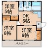 菜の花Ⅲ 3DKの間取り