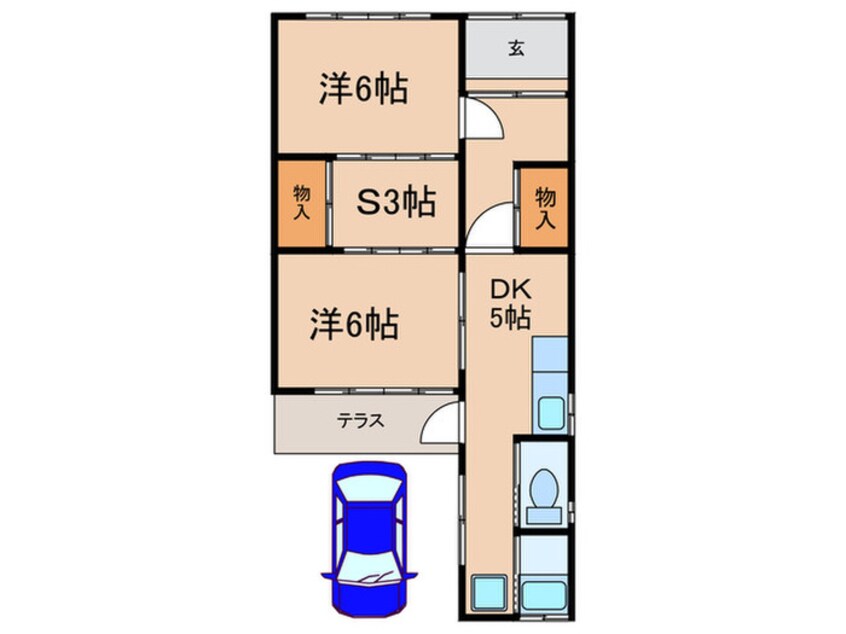 間取図 中本町古市場貸家