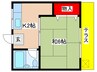コ－ポ東海 1Kの間取り