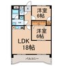 ラフォーレDAIDOU 2LDKの間取り