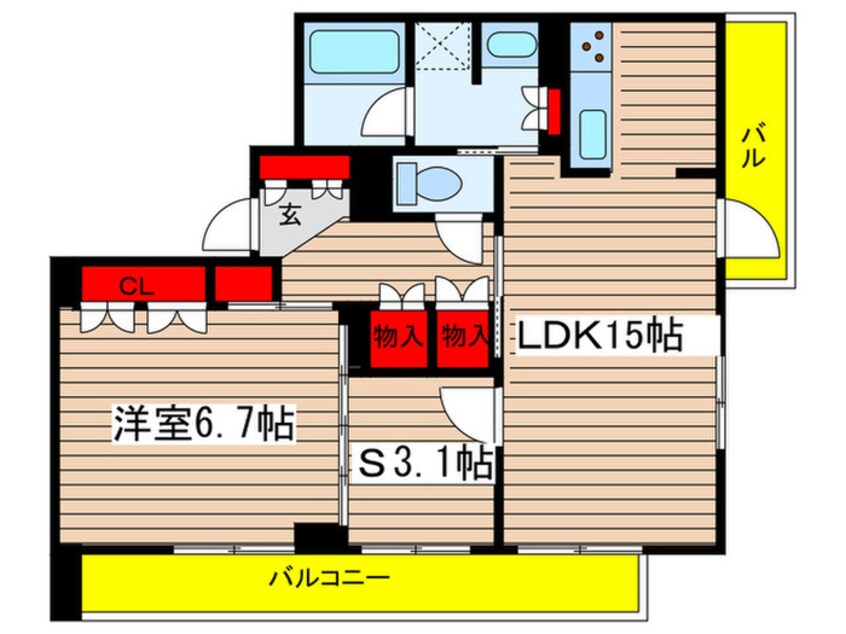 間取図 ﾊﾟｰｸｺｰﾄ上前津ﾌﾟﾚﾐｱﾌﾟﾗｽ(507)