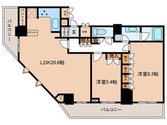 間取図 グランスイート千種タワー(2301)