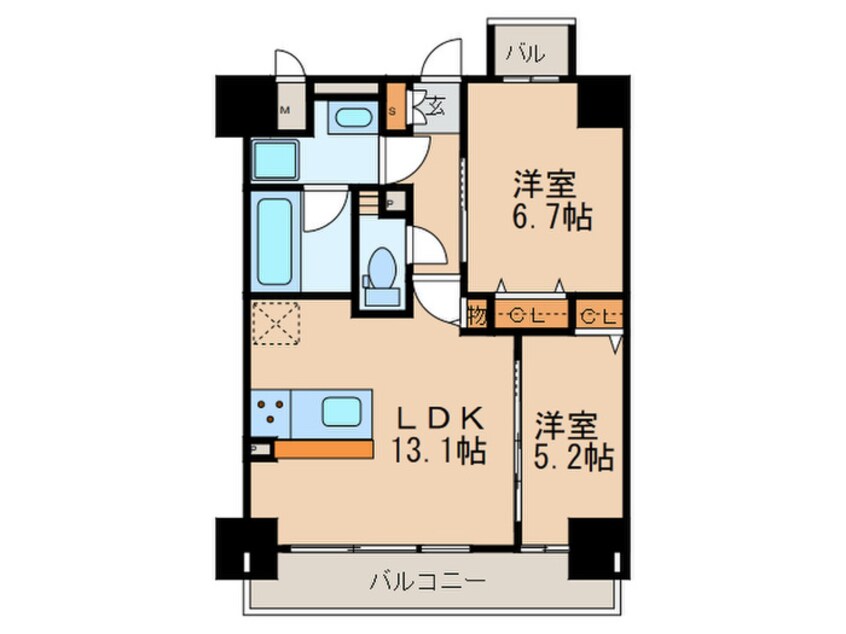 間取図 コンフォ－ト城西