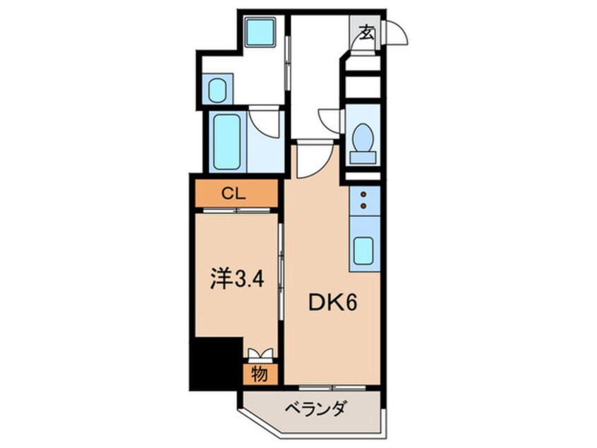 間取図 ﾌﾟﾚｻﾝｽﾛｼﾞｪ名古屋駅GATEFRONT