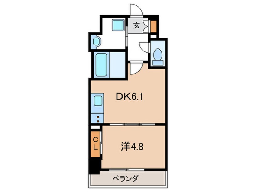 間取図 ﾌﾟﾚｻﾝｽﾛｼﾞｪ名古屋駅GATEFRONT