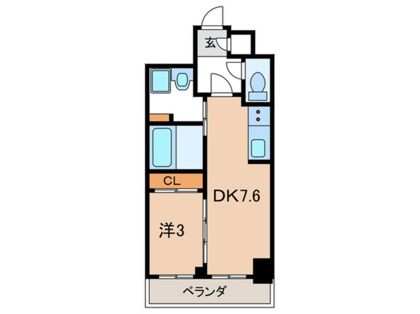 間取図 ﾌﾟﾚｻﾝｽﾛｼﾞｪ名古屋駅GATEFRONT