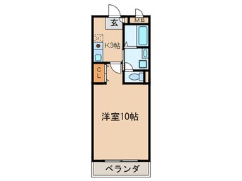 間取図 フロ－ラ阪野