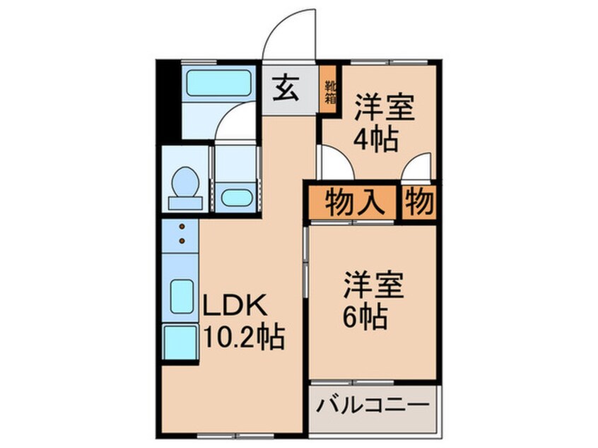 間取図 藤が丘コーポラス（303）