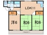赤坂コーポ南棟 3LDKの間取り