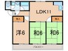 赤坂コーポ南棟 3LDKの間取り