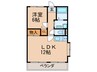 ビラ富が丘 1LDKの間取り