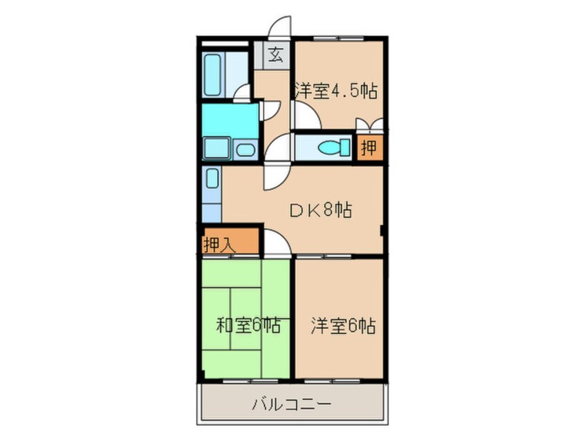 間取図 サンポ－ト住吉