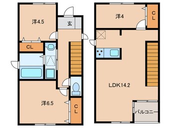 間取図 沖村六反171KODATEX　I　D棟