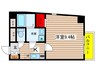 スカイコート葵 1Kの間取り