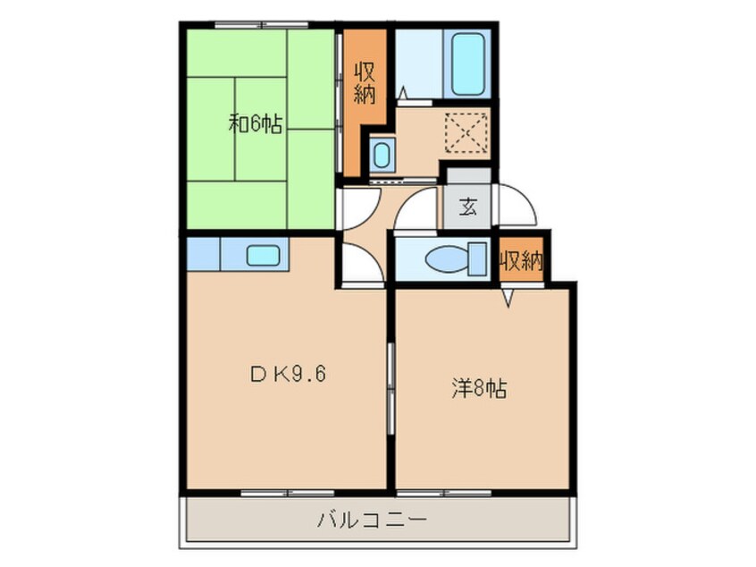 間取図 ｻﾝﾋﾞﾚｯｼﾞ上郷C