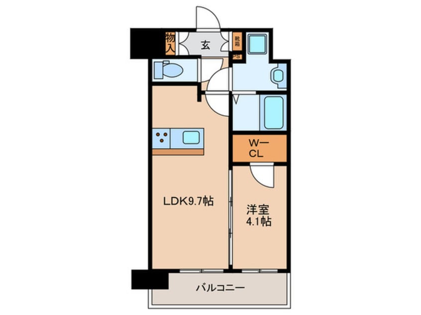 間取図 CREST TAPP平安通（1309）