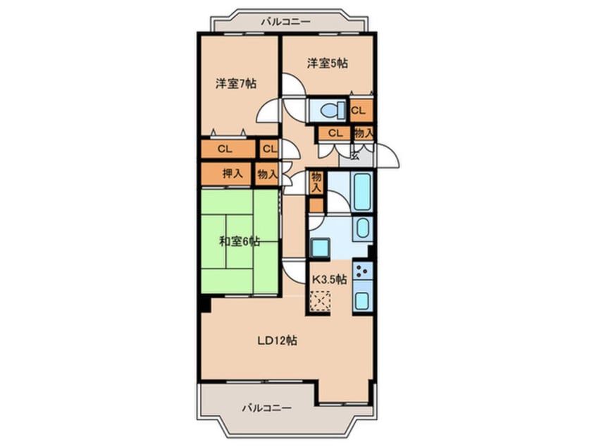 間取図 覚王山パークハウス弐番館(105)