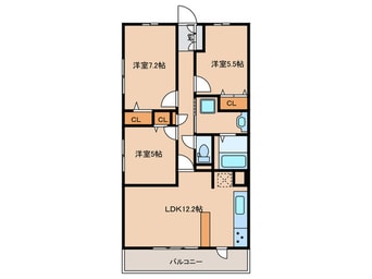 間取図 ﾊﾟｰｸﾎｰﾑｽﾞ刈谷ｻｻﾞﾝｹﾞｰﾄｳｴｽﾄ(304)