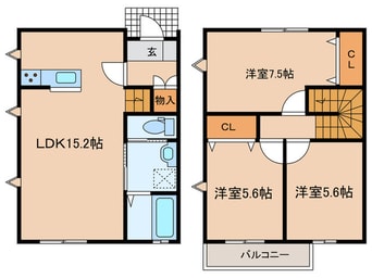 間取図 小牧市岩崎原三丁目賃貸住宅