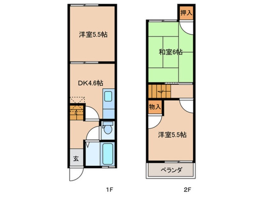 間取図 矢田南二丁目戸建