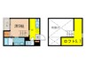 サザンコンフォート 1Kの間取り