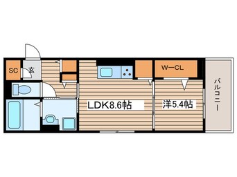 間取図 プレタクチュール中根町