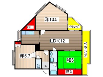 間取図 パークサイド千成